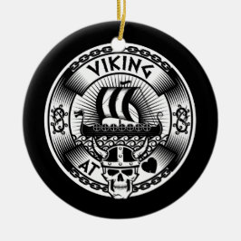 Viking op het hart keramisch ornament