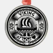 Viking op het hart metalen ornament (Voorkant)