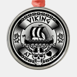Viking op het hart metalen ornament