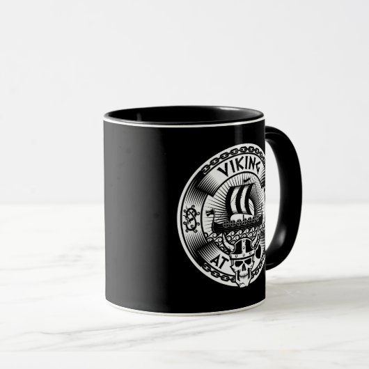 Viking op het hart mok (Voorkant rechts)