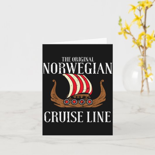 Viking Original Norwegian Cruise Line Funny Men Wo Kaart (Gele Bloem)