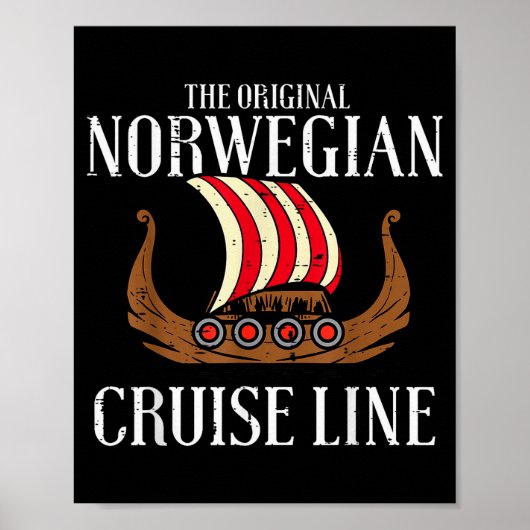 Viking Original Norwegian Cruise Line Funny Men Wo Poster (Voorkant)