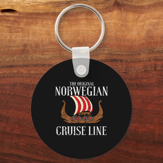 Viking Original Norwegian Cruise Line Funny Men Wo Sleutelhanger (Voorkant)