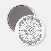 Viking Pagan Asatru Runic Compass, Vegvisir Runes Magneet (Voorkant / Achterkant)