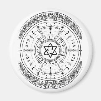 Viking Pagan Asatru Runic Compass, Vegvisir Runes Magneet