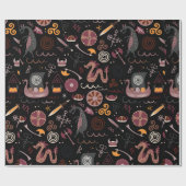 Viking patroon naadloos design grafisch cadeaupapier (Vlak)