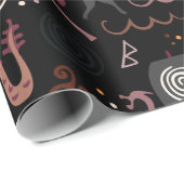 Viking patroon naadloos design grafisch cadeaupapier (Rol Hoek)