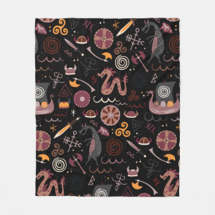Viking patroon naadloos design grafisch fleece deken
