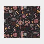 Viking patroon naadloos design grafisch fleece deken (Voorkant (Horizontaal))