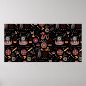 Viking patroon naadloos design grafisch poster (Voorkant)