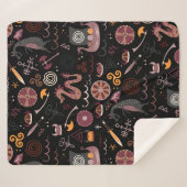 Viking patroon naadloos design grafisch sherpa deken (Voorkant (horizontaal))