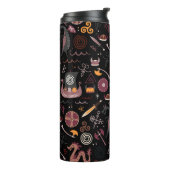 Viking patroon naadloos design grafisch thermosbeker (Gedraaid links)