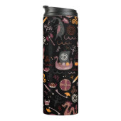 Viking patroon naadloos design grafisch thermosbeker (Geroteerd rechts)