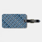 Viking Pattern Blue Bagagelabel (Achterkant horizontaal)