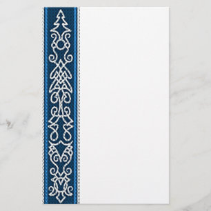 Viking Pattern Blue Briefpapier