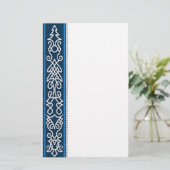 Viking Pattern Blue Briefpapier (Staand voorkant)