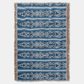 Viking Pattern Blue Deken (Voorkant Verticaal)