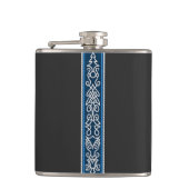 Viking Pattern Blue Heupfles (Voorkant)