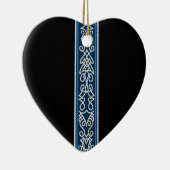 Viking Pattern Blue Keramisch Ornament (Rechts)
