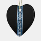 Viking Pattern Blue Keramisch Ornament (Links)