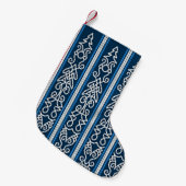 Viking Pattern Blue Kleine Kerstsok (Voorkant (Hangend))