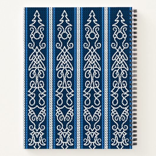 Viking Pattern Blue Notitieboek (Achterkant)