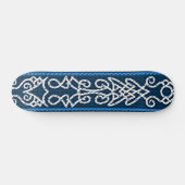 Viking Pattern Blue Persoonlijk Skateboard (Horizontaal)