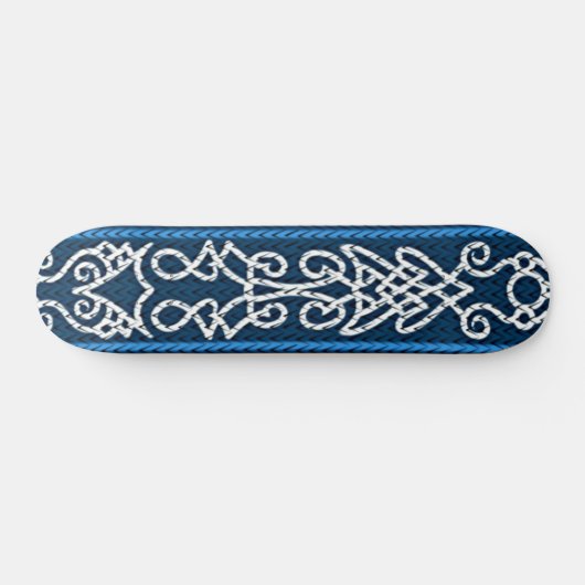Viking Pattern Blue Persoonlijk Skateboard (Horizontaal)