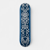 Viking Pattern Blue Persoonlijk Skateboard (Voorkant)
