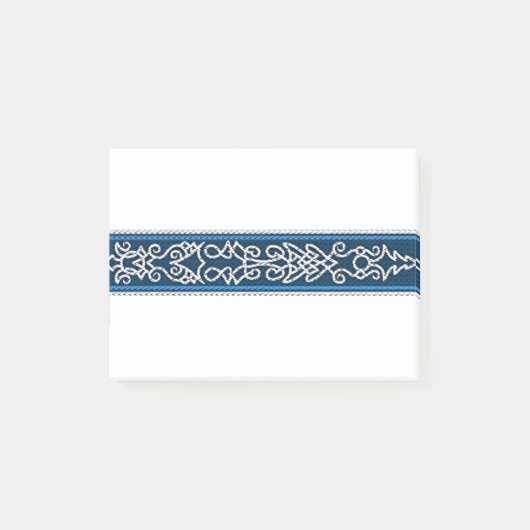 Viking Pattern Blue Post-it® Notes (Voorkant)