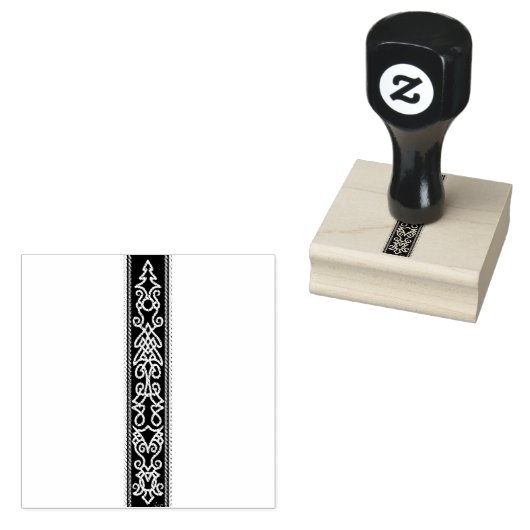 Viking Pattern Blue Rubberstempel (Gestempeld)