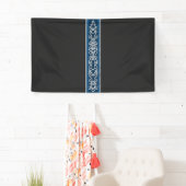 Viking Pattern Blue Spandoek (Insitu)