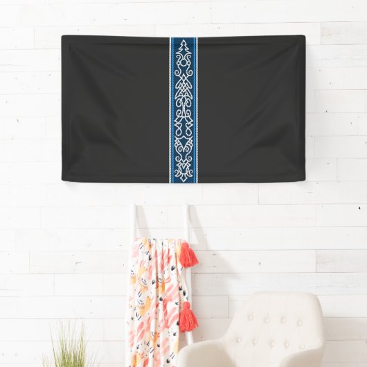 Viking Pattern Blue Spandoek (Insitu)
