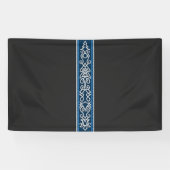 Viking Pattern Blue Spandoek (Horizontaal)