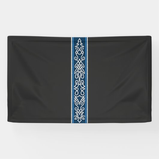 Viking Pattern Blue Spandoek (Horizontaal)