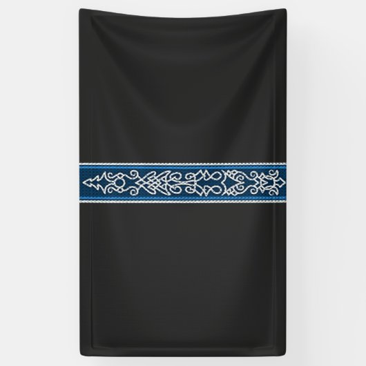 Viking Pattern Blue Spandoek (Verticaal)