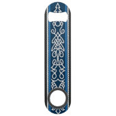 Viking Pattern Blue Speed Flessenopener (Achterkant)