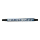 Viking Pattern Blue Zwarte Inkt Pen (Voorkant)