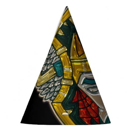 Viking Portret Metallic look Feesthoedjes (Links)