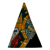 Viking Portret Metallic look Feesthoedjes (Rechts)