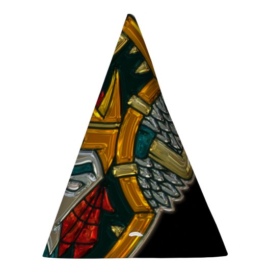 Viking Portret Metallic look Feesthoedjes (Rechts)