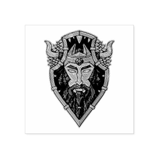 Viking Portretstempel Rubberstempel (Afrduk)