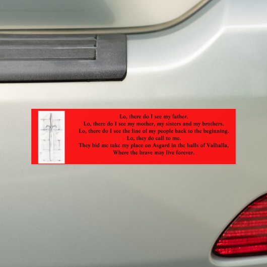 Viking Prayer Bumpersticker (Op auto)