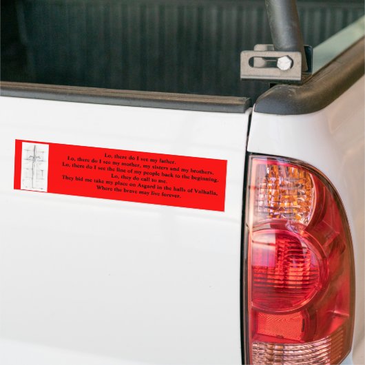 Viking Prayer Bumpersticker (Op Truck)