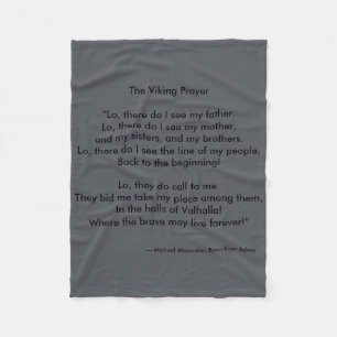 Viking Prayer door Michael Alexander Fleece Deken