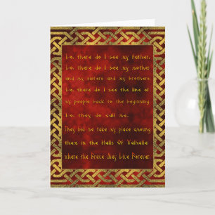 Viking Prayer Greeting Card Kaart