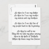 Viking Prayer Lo daar zie ik mijn vader Briefkaart (Voorkant / Achterkant)