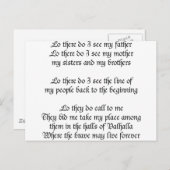 Viking Prayer Lo daar zie ik mijn vader Briefkaart (Voorkant / Achterkant)