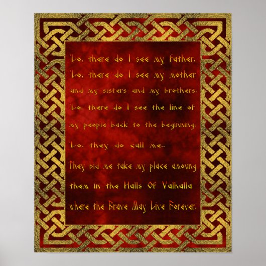 Viking Prayer Poster (Voorkant)