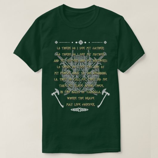 Viking Prayer voor de slag om Vikings Warriors T-shirt (Design voorkant)
